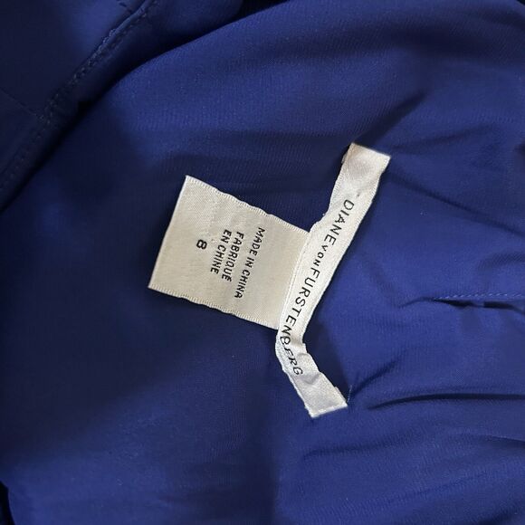 Diane Von Furstenberg Jamila Sheath Dress Cobalt Blue Women's Size US 8 EUC - Picture 6 of 12